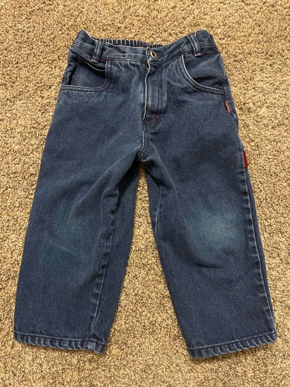 Vintage 90s Toddler Sesame Street Elmo Carpenter Jeans Size 3T